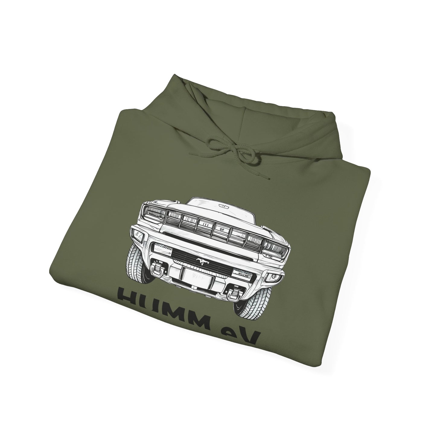 Humm EV Hooded Sweatshirt - Cozy Unisex Apparel for Car Lovers, Casual Wear, Gift for Him/Her, Road Trip Hoodie, Lightweight Sweatshirt