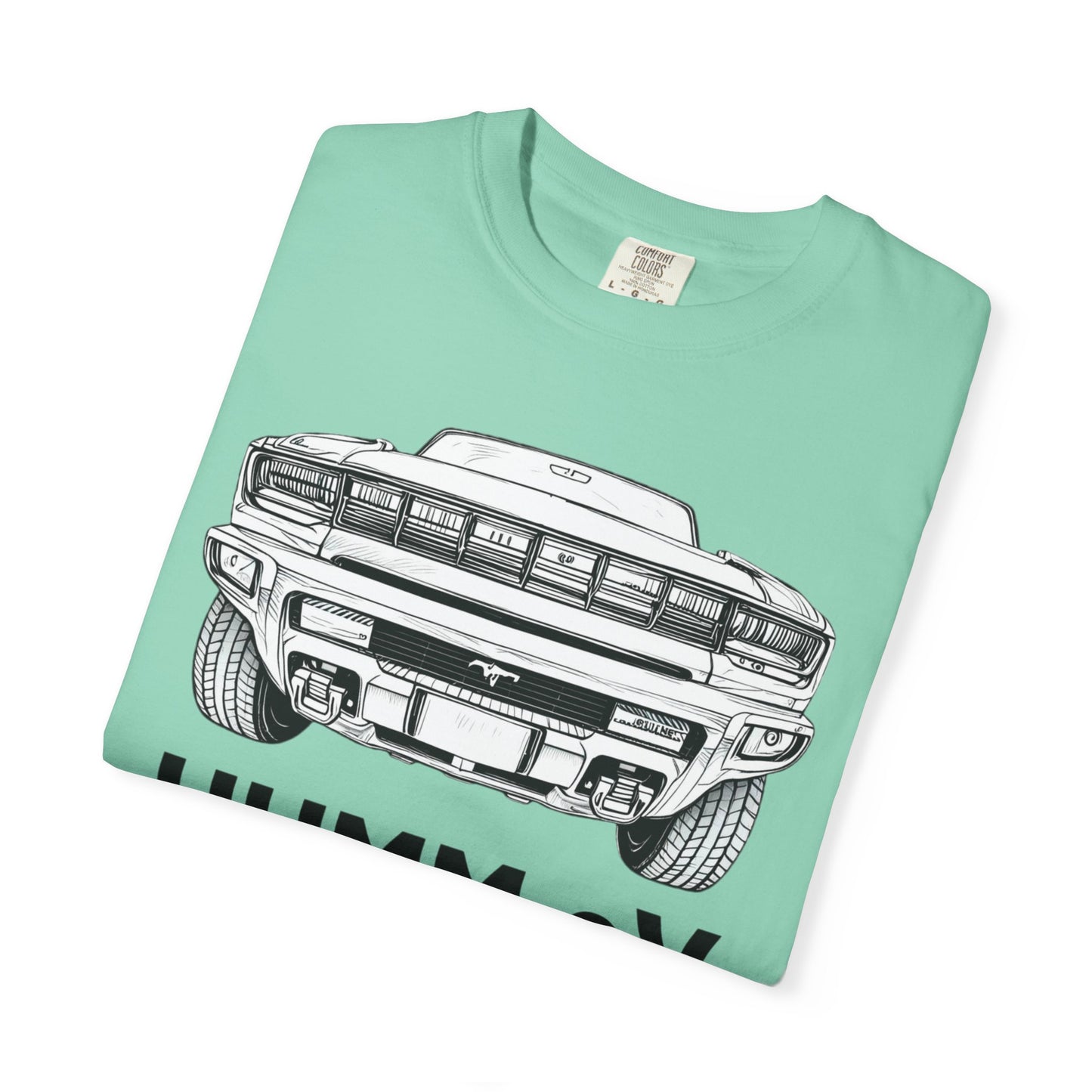 Humm EV Graphic Tee | Unisex Garment-Dyed T-shirt | Casual Wear, Gift for Car Enthusiasts, Unique Style, Cool Soft Cotton Shirt