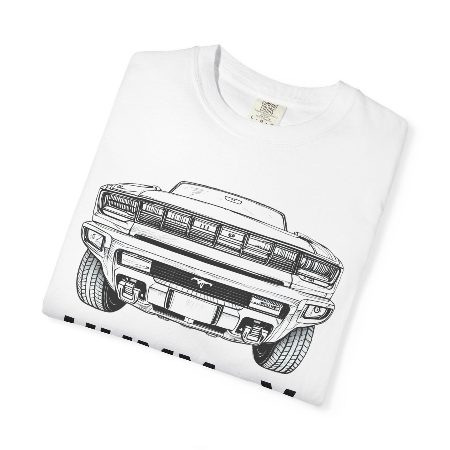 Humm EV Graphic Tee | Unisex Garment-Dyed T-shirt | Casual Wear, Gift for Car Enthusiasts, Unique Style, Cool Soft Cotton Shirt