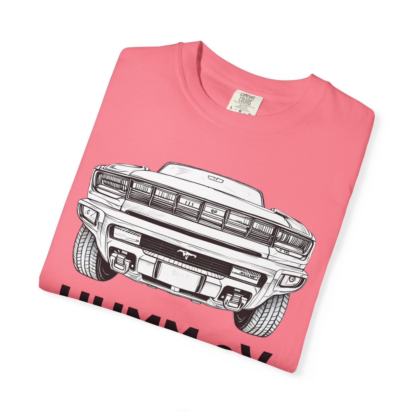 Humm EV Graphic Tee | Unisex Garment-Dyed T-shirt | Casual Wear, Gift for Car Enthusiasts, Unique Style, Cool Soft Cotton Shirt