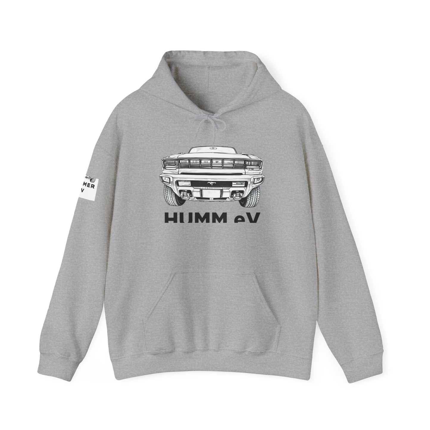 Humm EV Hooded Sweatshirt - Cozy Unisex Apparel for Car Lovers, Casual Wear, Gift for Him/Her, Road Trip Hoodie, Lightweight Sweatshirt