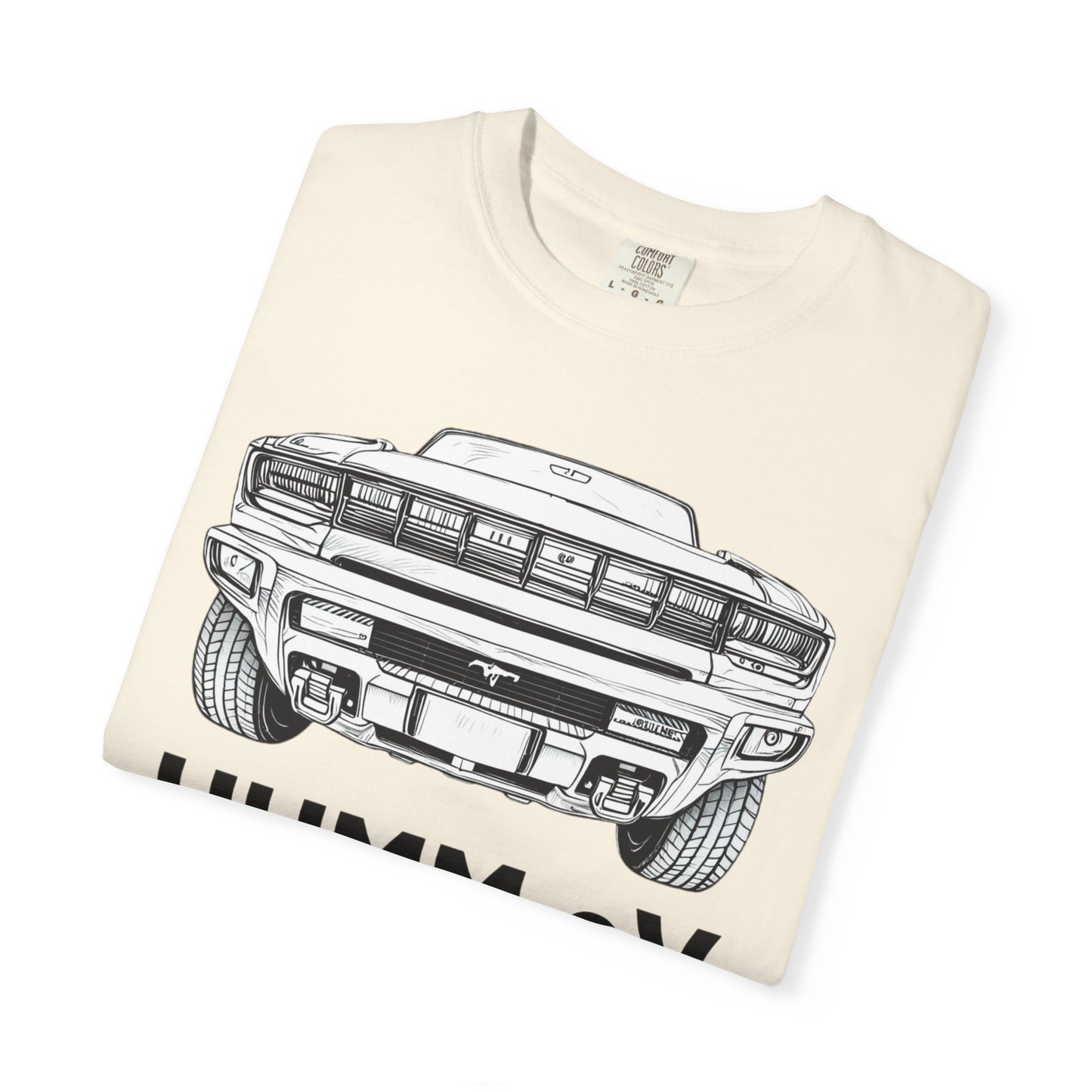 Humm EV Graphic Tee | Unisex Garment-Dyed T-shirt | Casual Wear, Gift for Car Enthusiasts, Unique Style, Cool Soft Cotton Shirt