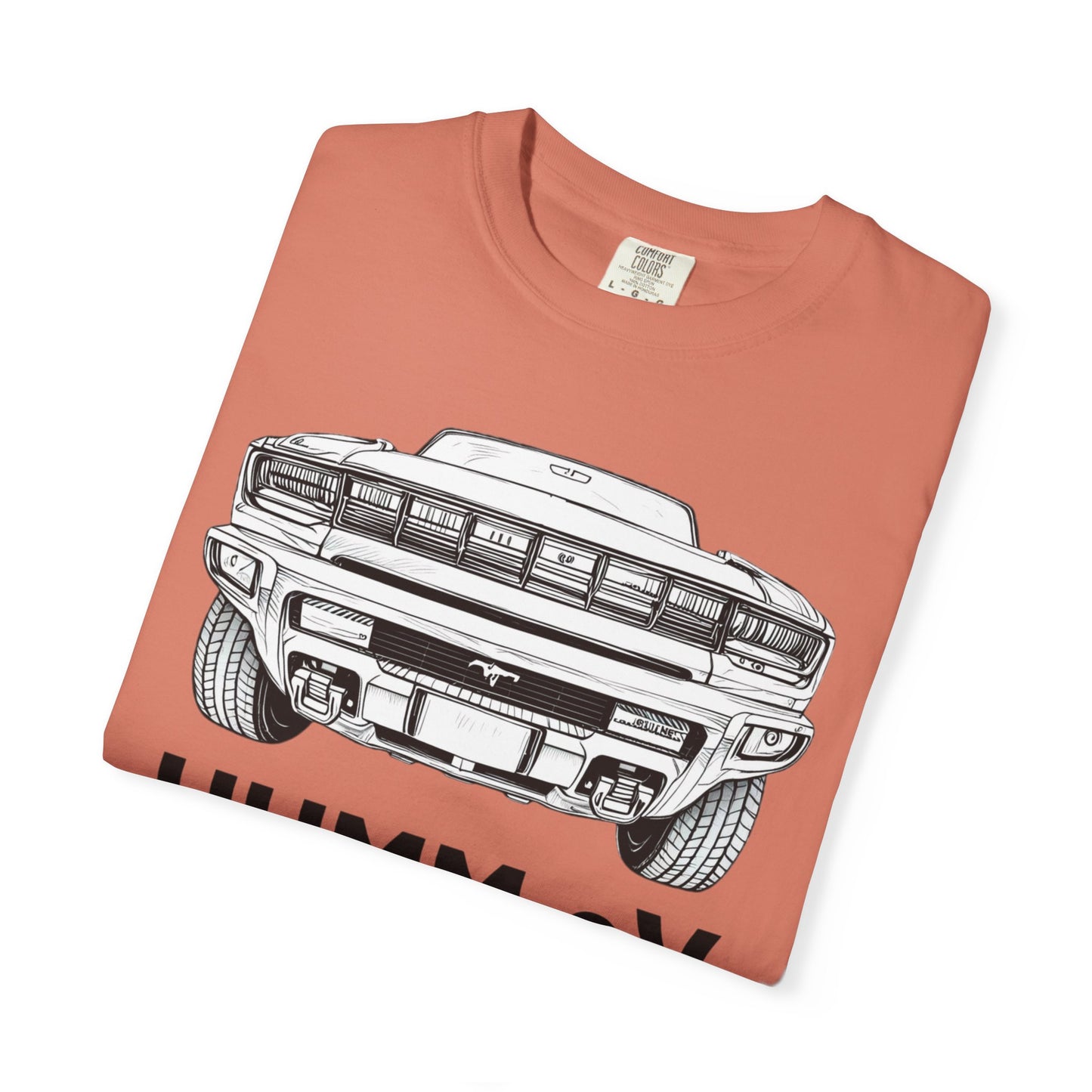 Humm EV Graphic Tee | Unisex Garment-Dyed T-shirt | Casual Wear, Gift for Car Enthusiasts, Unique Style, Cool Soft Cotton Shirt