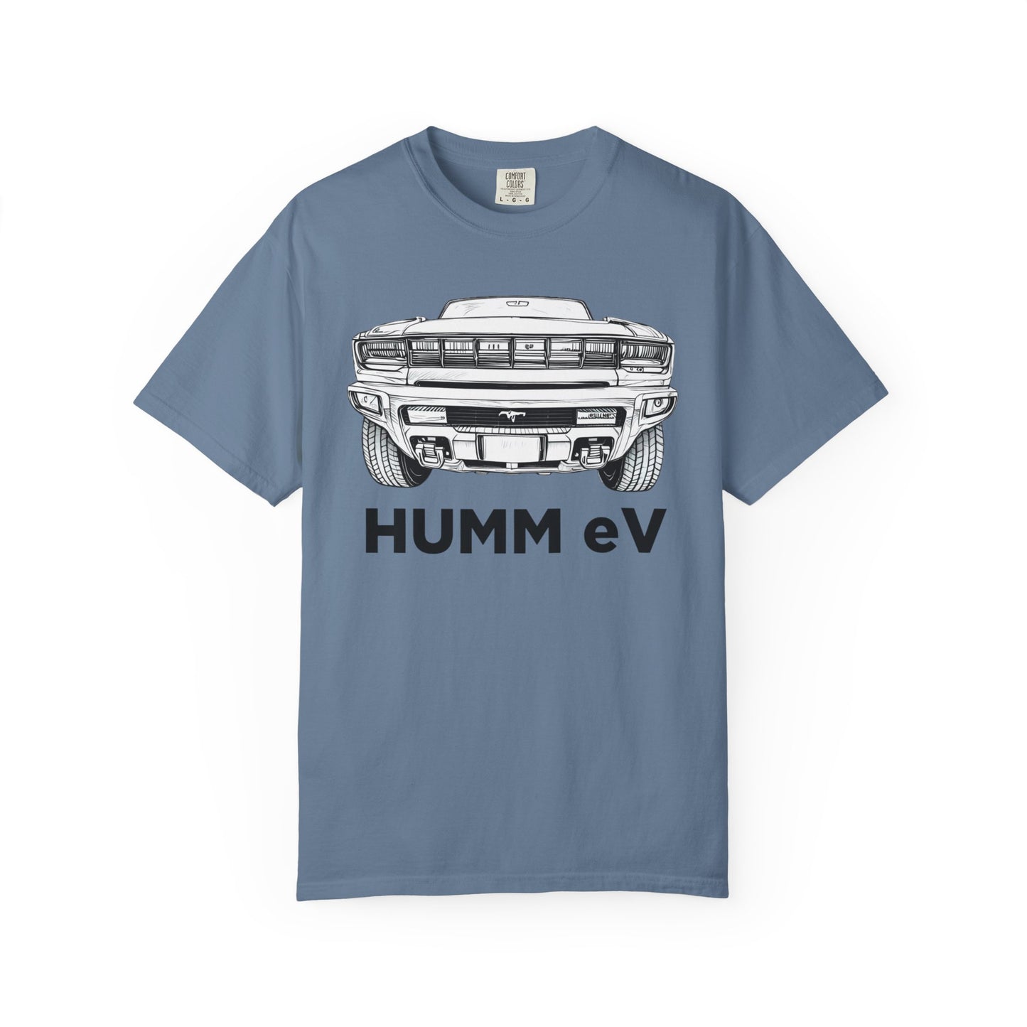 Humm EV Graphic Tee | Unisex Garment-Dyed T-shirt | Casual Wear, Gift for Car Enthusiasts, Unique Style, Cool Soft Cotton Shirt