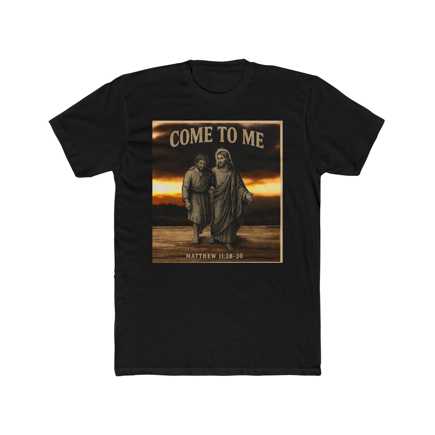 Bible Verse Cotton Tee - Matthew 11:28