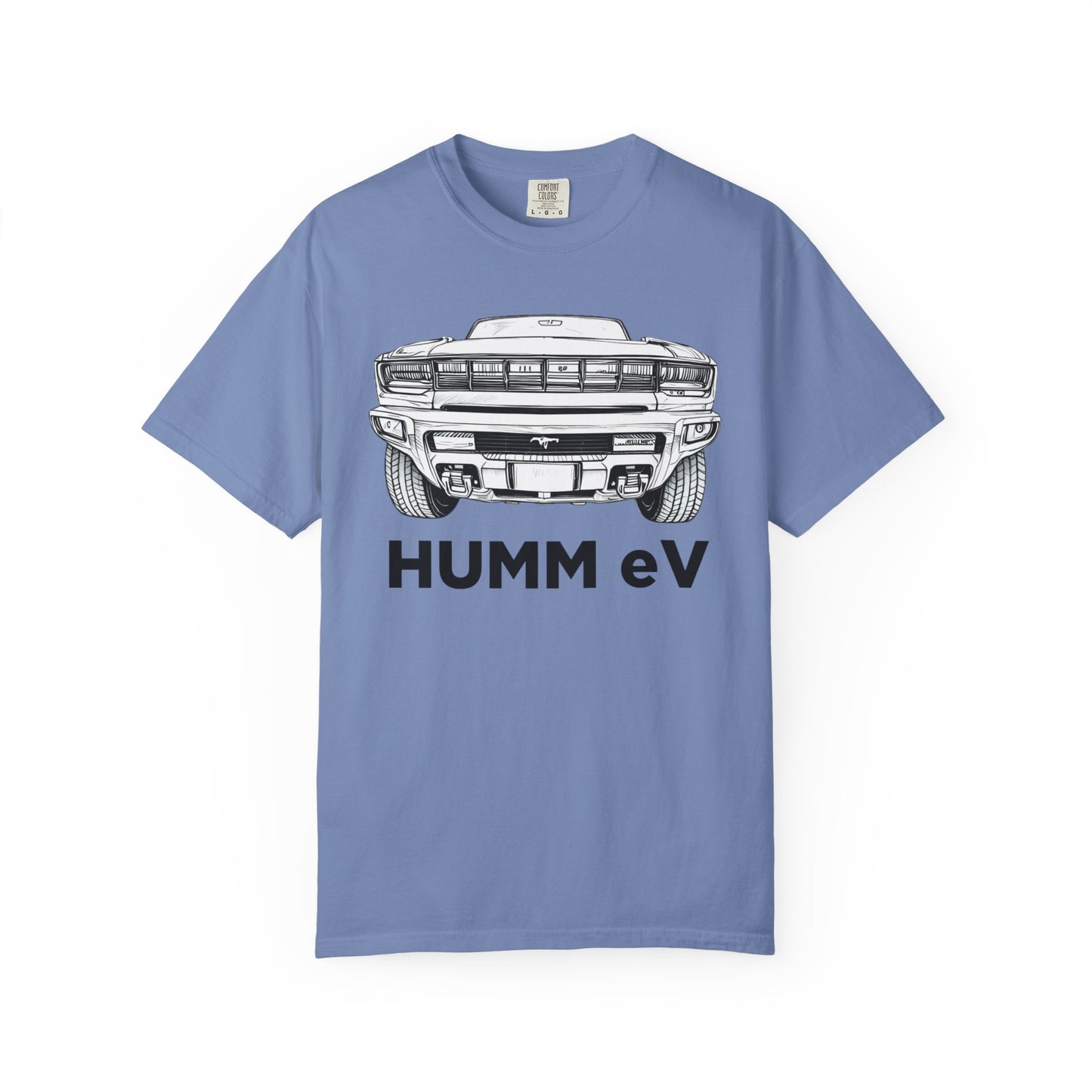 Humm EV Graphic Tee | Unisex Garment-Dyed T-shirt | Casual Wear, Gift for Car Enthusiasts, Unique Style, Cool Soft Cotton Shirt