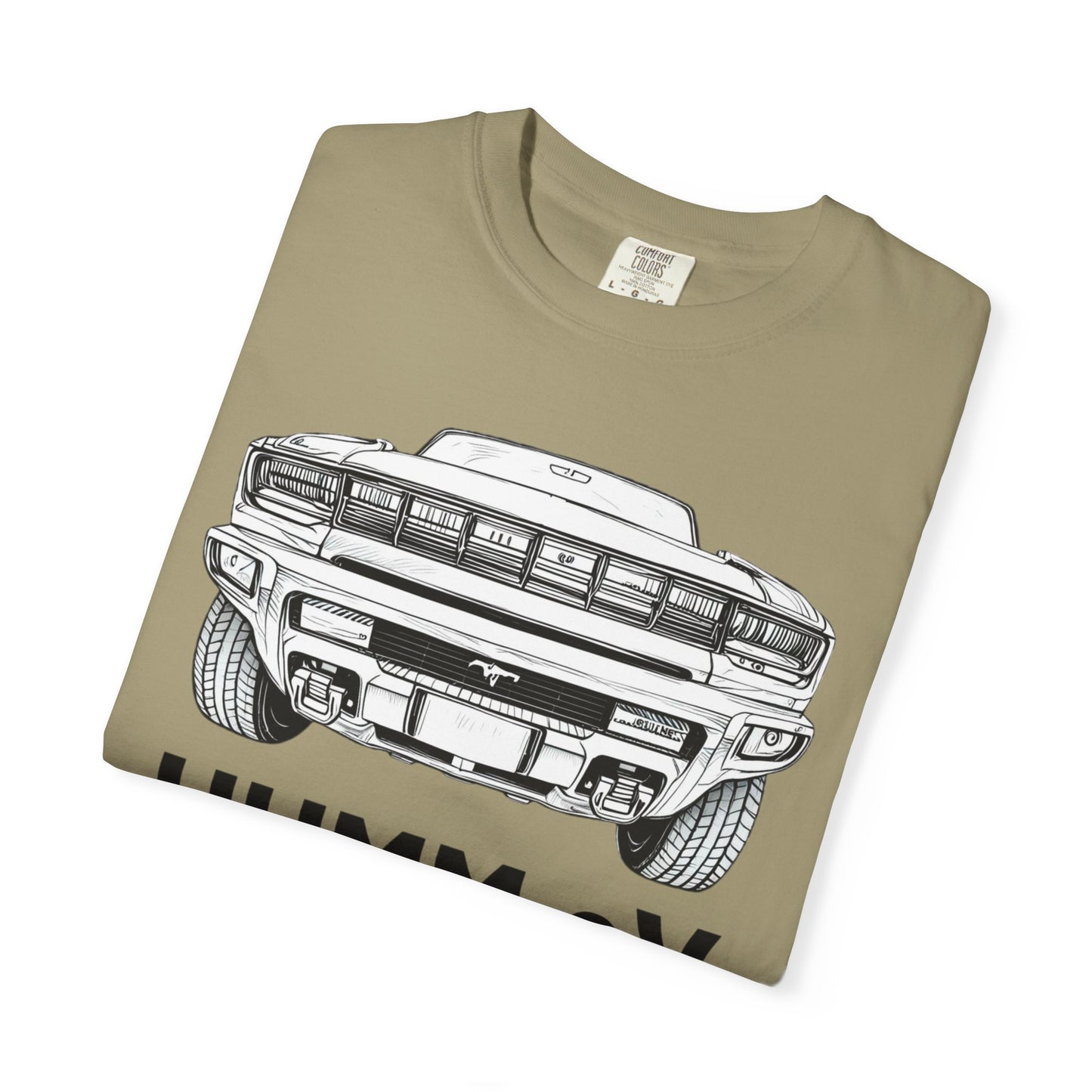 Humm EV Graphic Tee | Unisex Garment-Dyed T-shirt | Casual Wear, Gift for Car Enthusiasts, Unique Style, Cool Soft Cotton Shirt