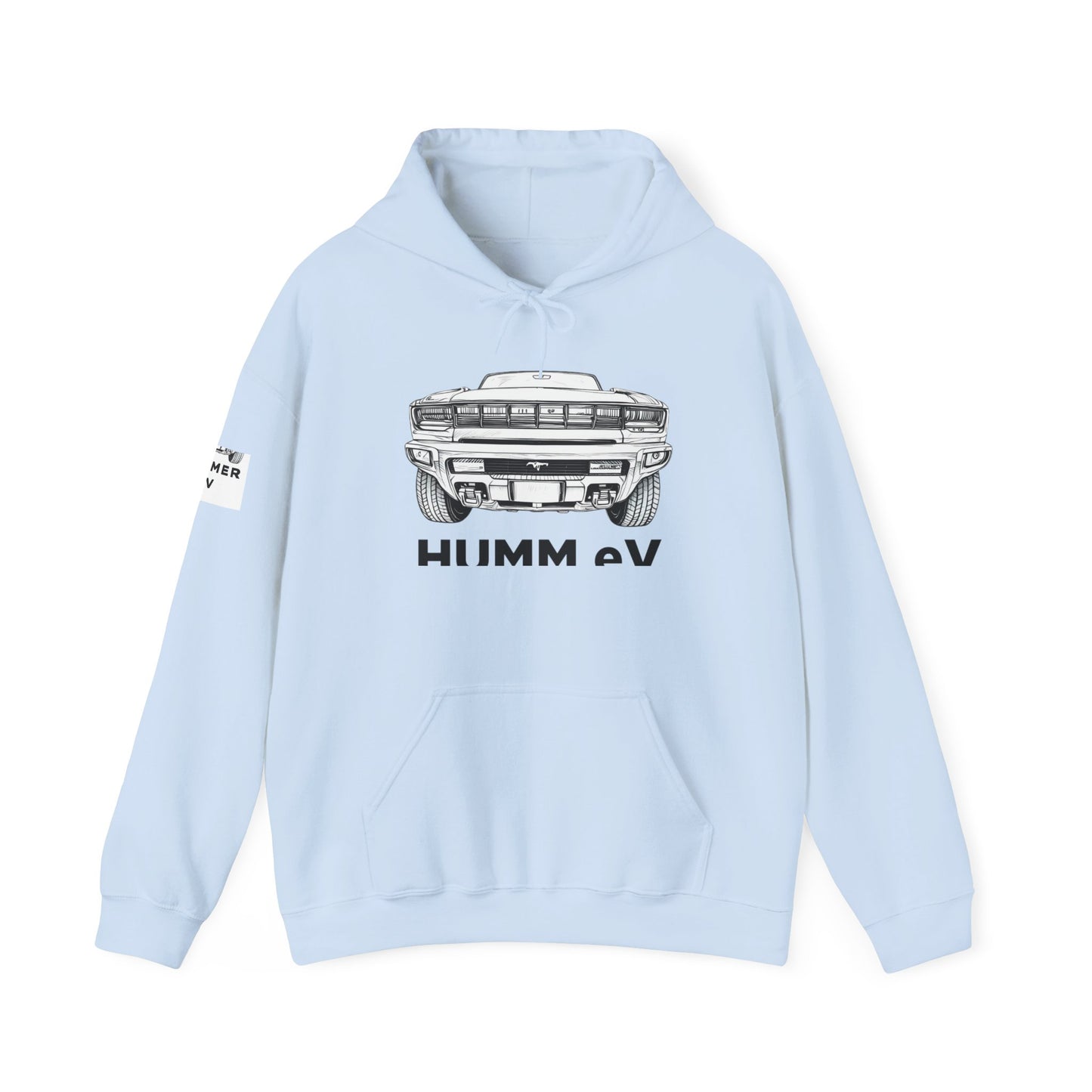 Humm EV Hooded Sweatshirt - Cozy Unisex Apparel for Car Lovers, Casual Wear, Gift for Him/Her, Road Trip Hoodie, Lightweight Sweatshirt