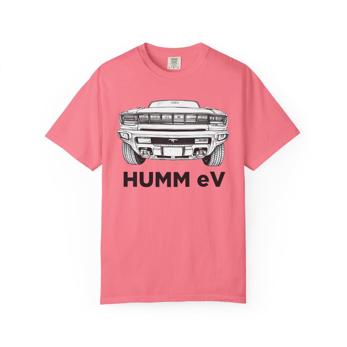 Humm EV Graphic Tee | Unisex Garment-Dyed T-shirt | Casual Wear, Gift for Car Enthusiasts, Unique Style, Cool Soft Cotton Shirt