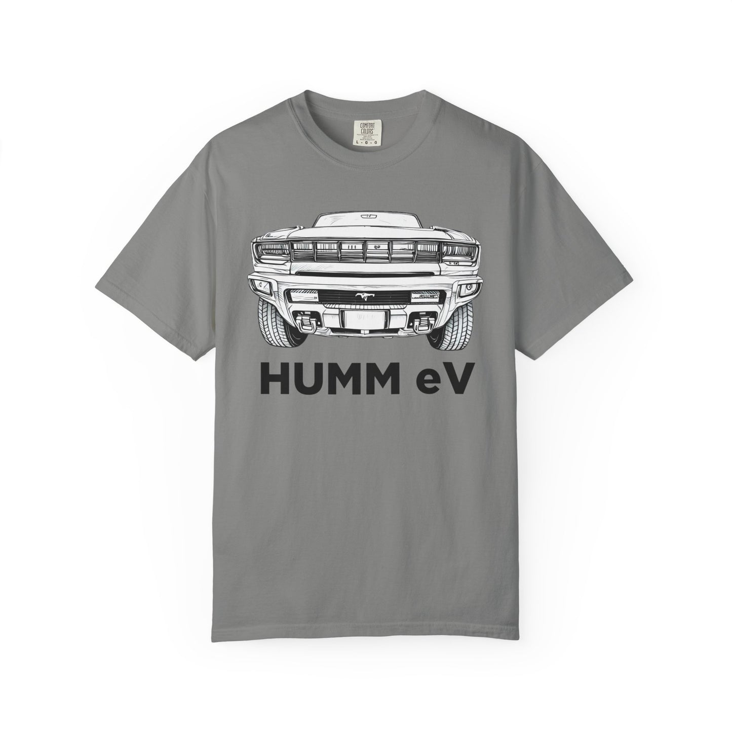 Humm EV Graphic Tee | Unisex Garment-Dyed T-shirt | Casual Wear, Gift for Car Enthusiasts, Unique Style, Cool Soft Cotton Shirt