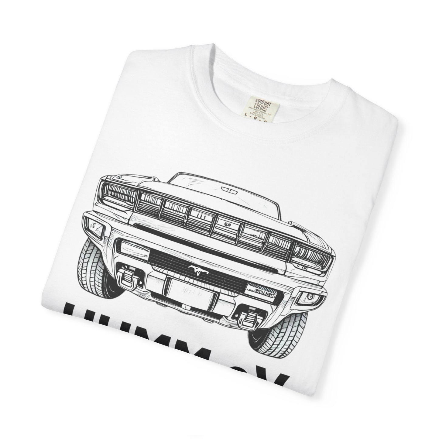 Humm EV Graphic Tee | Unisex Garment-Dyed T-shirt | Casual Wear, Gift for Car Enthusiasts, Unique Style, Cool Soft Cotton Shirt