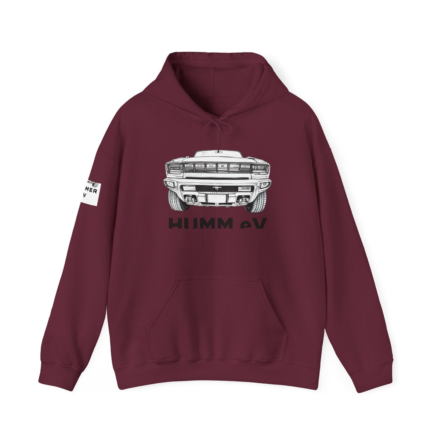 Humm EV Hooded Sweatshirt - Cozy Unisex Apparel for Car Lovers, Casual Wear, Gift for Him/Her, Road Trip Hoodie, Lightweight Sweatshirt