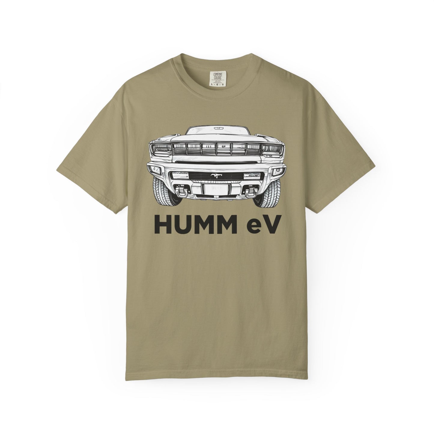 Humm EV Graphic Tee | Unisex Garment-Dyed T-shirt | Casual Wear, Gift for Car Enthusiasts, Unique Style, Cool Soft Cotton Shirt
