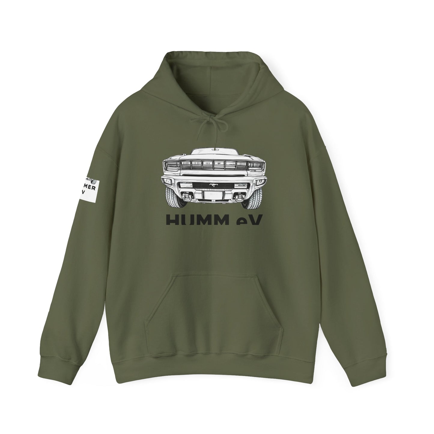 Humm EV Hooded Sweatshirt - Cozy Unisex Apparel for Car Lovers, Casual Wear, Gift for Him/Her, Road Trip Hoodie, Lightweight Sweatshirt