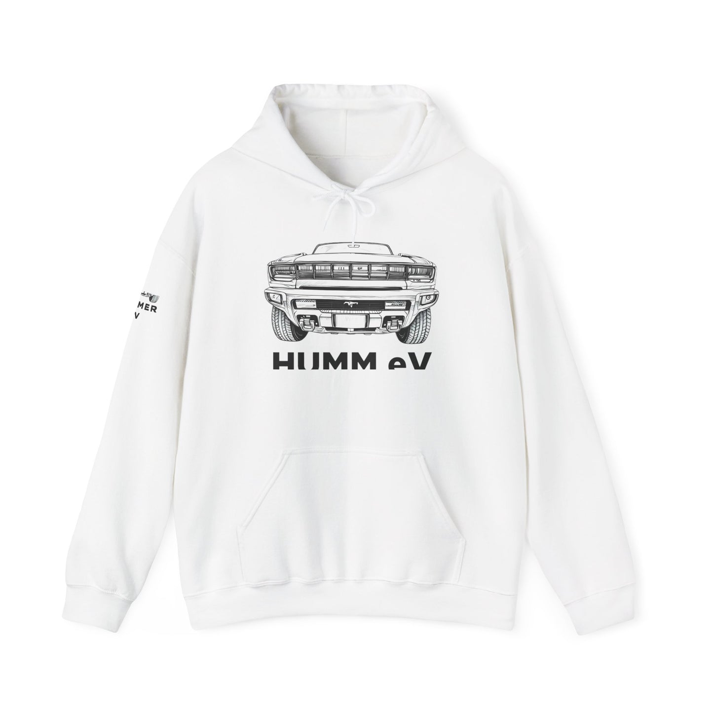 Humm EV Hooded Sweatshirt - Cozy Unisex Apparel for Car Lovers, Casual Wear, Gift for Him/Her, Road Trip Hoodie, Lightweight Sweatshirt