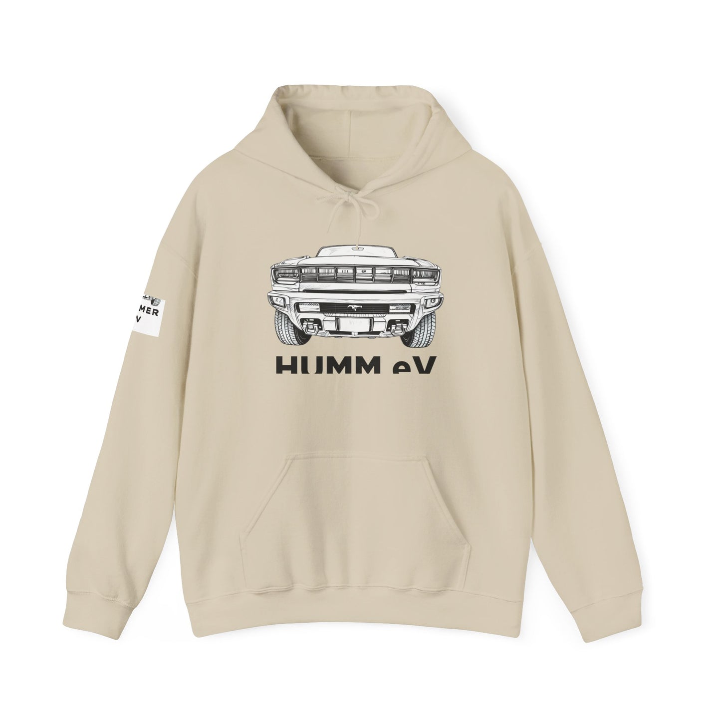 Humm EV Hooded Sweatshirt - Cozy Unisex Apparel for Car Lovers, Casual Wear, Gift for Him/Her, Road Trip Hoodie, Lightweight Sweatshirt