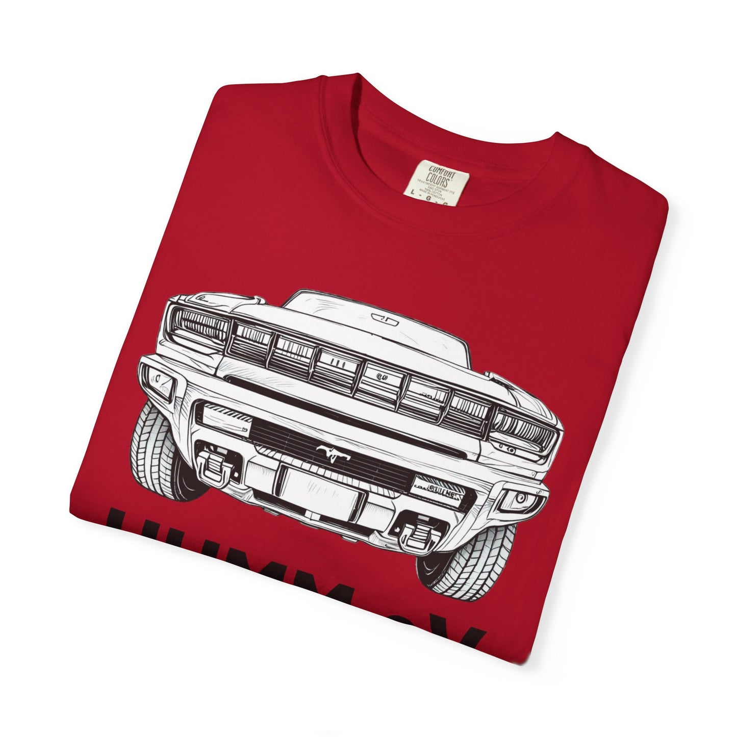 Humm EV Graphic Tee | Unisex Garment-Dyed T-shirt | Casual Wear, Gift for Car Enthusiasts, Unique Style, Cool Soft Cotton Shirt