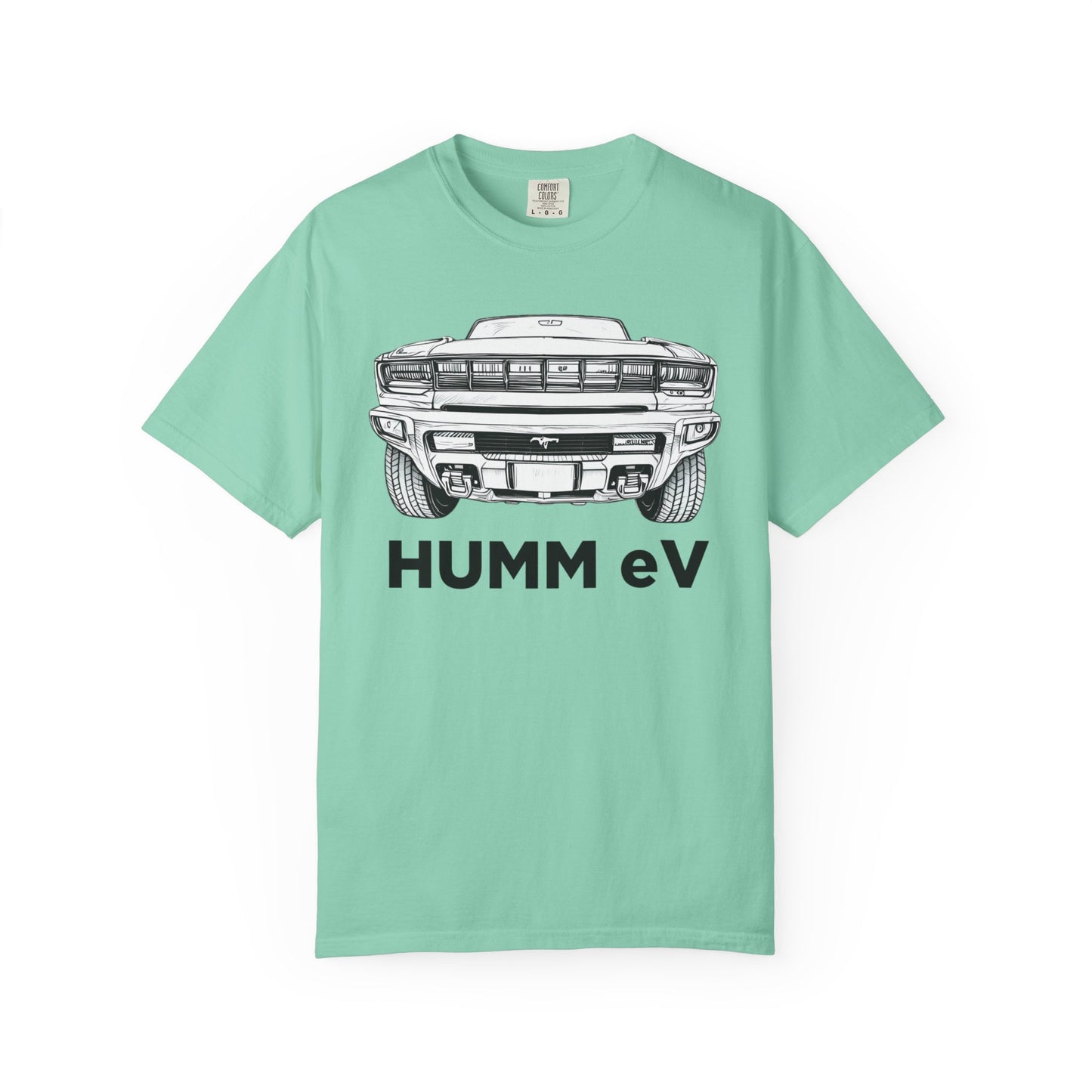 Humm EV Graphic Tee | Unisex Garment-Dyed T-shirt | Casual Wear, Gift for Car Enthusiasts, Unique Style, Cool Soft Cotton Shirt