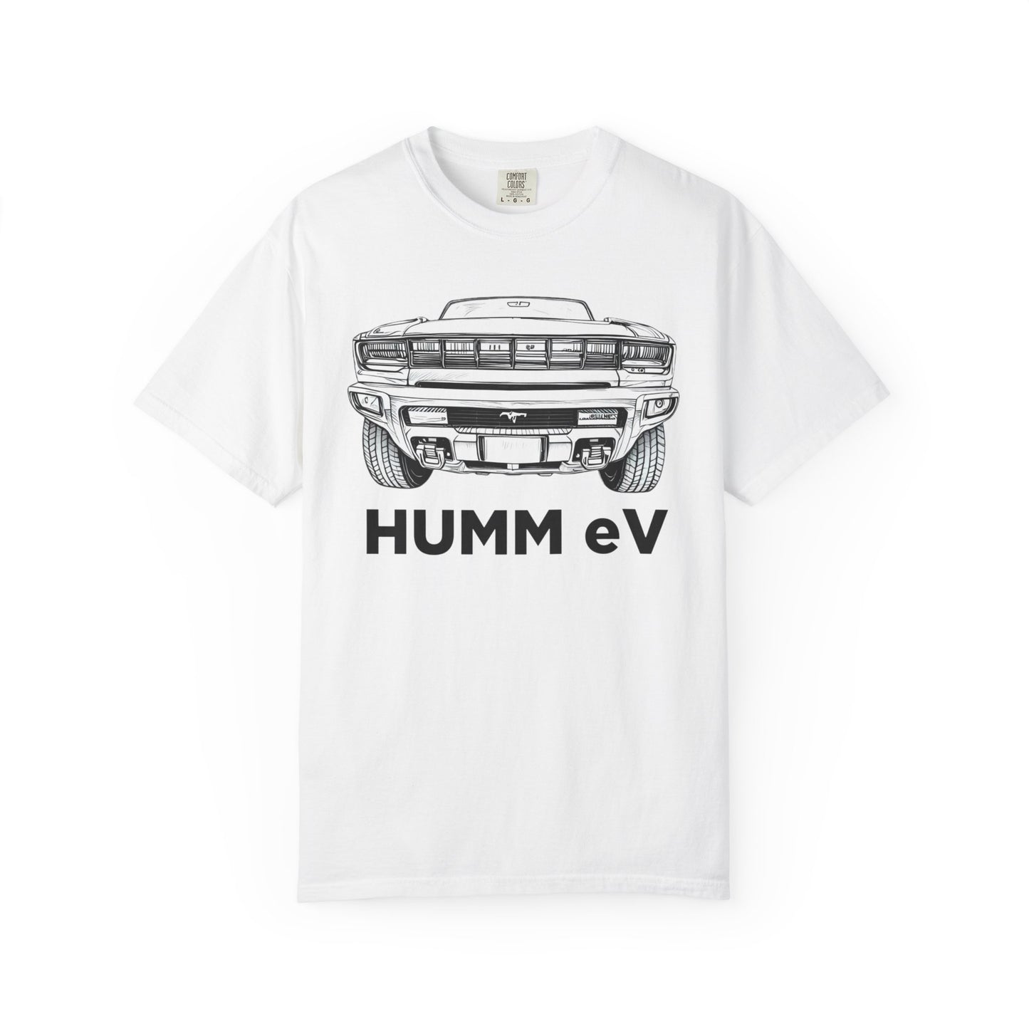 Humm EV Graphic Tee | Unisex Garment-Dyed T-shirt | Casual Wear, Gift for Car Enthusiasts, Unique Style, Cool Soft Cotton Shirt