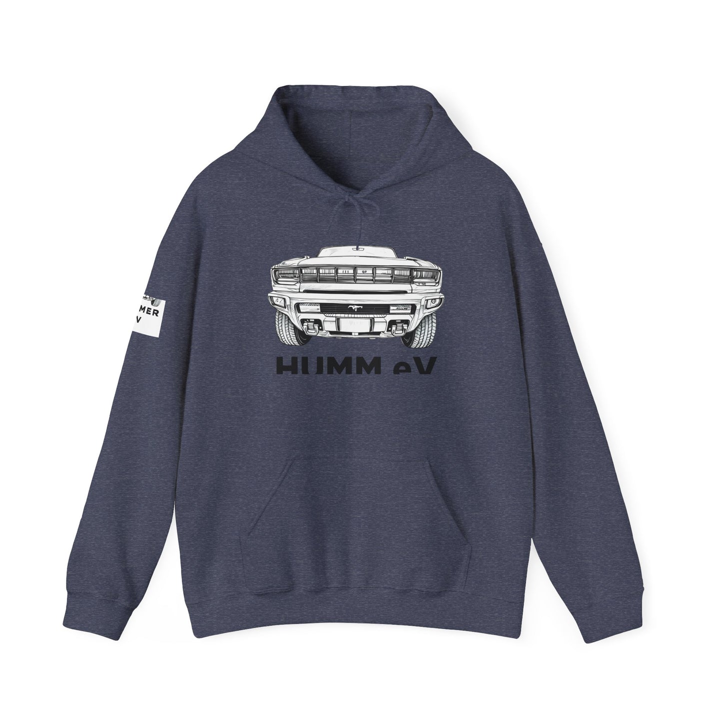 Humm EV Hooded Sweatshirt - Cozy Unisex Apparel for Car Lovers, Casual Wear, Gift for Him/Her, Road Trip Hoodie, Lightweight Sweatshirt