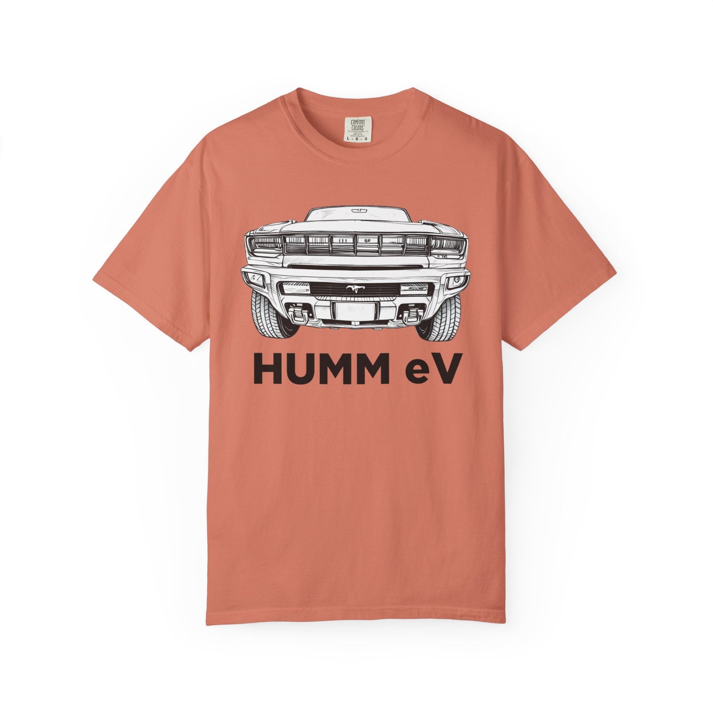 Humm EV Graphic Tee | Unisex Garment-Dyed T-shirt | Casual Wear, Gift for Car Enthusiasts, Unique Style, Cool Soft Cotton Shirt