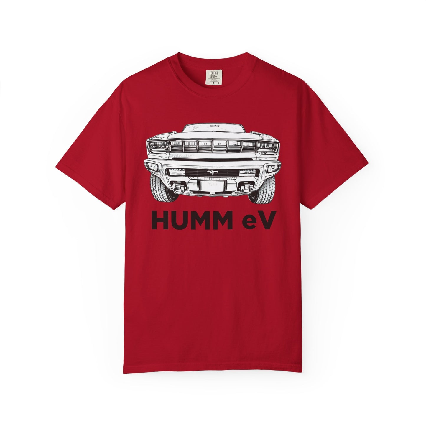 Humm EV Graphic Tee | Unisex Garment-Dyed T-shirt | Casual Wear, Gift for Car Enthusiasts, Unique Style, Cool Soft Cotton Shirt