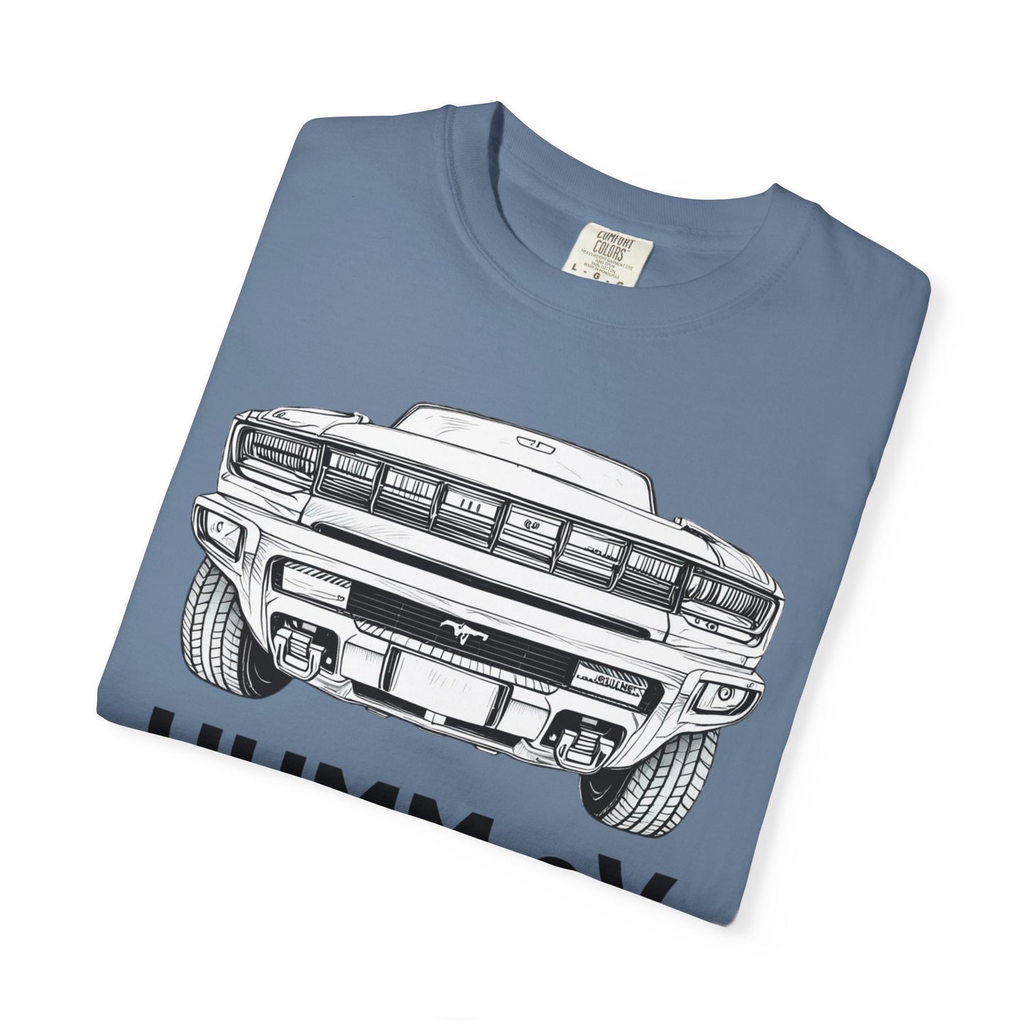 Humm EV Graphic Tee | Unisex Garment-Dyed T-shirt | Casual Wear, Gift for Car Enthusiasts, Unique Style, Cool Soft Cotton Shirt