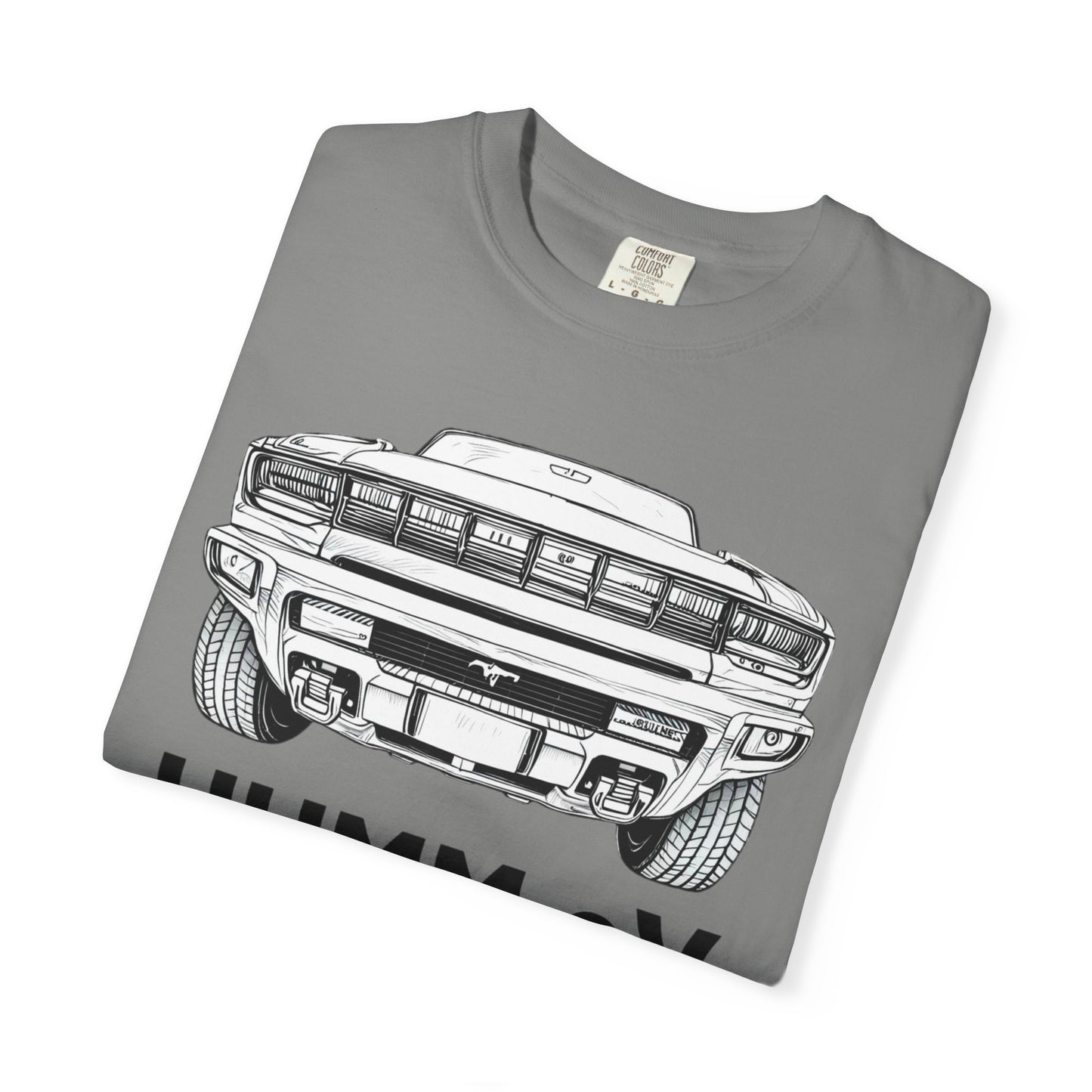 Humm EV Graphic Tee | Unisex Garment-Dyed T-shirt | Casual Wear, Gift for Car Enthusiasts, Unique Style, Cool Soft Cotton Shirt