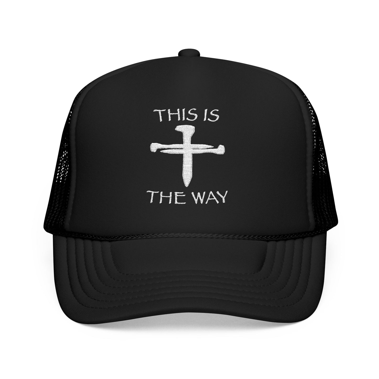 Faith-Inspired Foam Trucker Hat | Christian Embroidered Cap for Casual Wear, Gifts for Him, Religious Events, Everyday Style