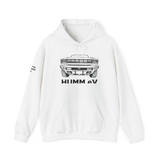 Humm EV Hooded Sweatshirt - Cozy Unisex Apparel for Car Lovers, Casual Wear, Gift for Him/Her, Road Trip Hoodie, Lightweight Sweatshirt