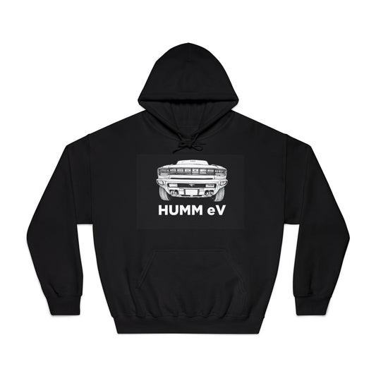 Hooded Sweatshirt with Humm EV Design - Cozy Gift for Car Lovers, Unisex, Casual Wear, Car Enthusiast Apparel, Gift for Him/Her