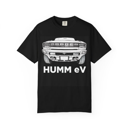 Humm EV Tee Vintage Style Unisex Garment-Dyed T-shirt, Perfect Gift for Car Enthusiasts, Casual Fashion, Eco-Friendly Style, Unique