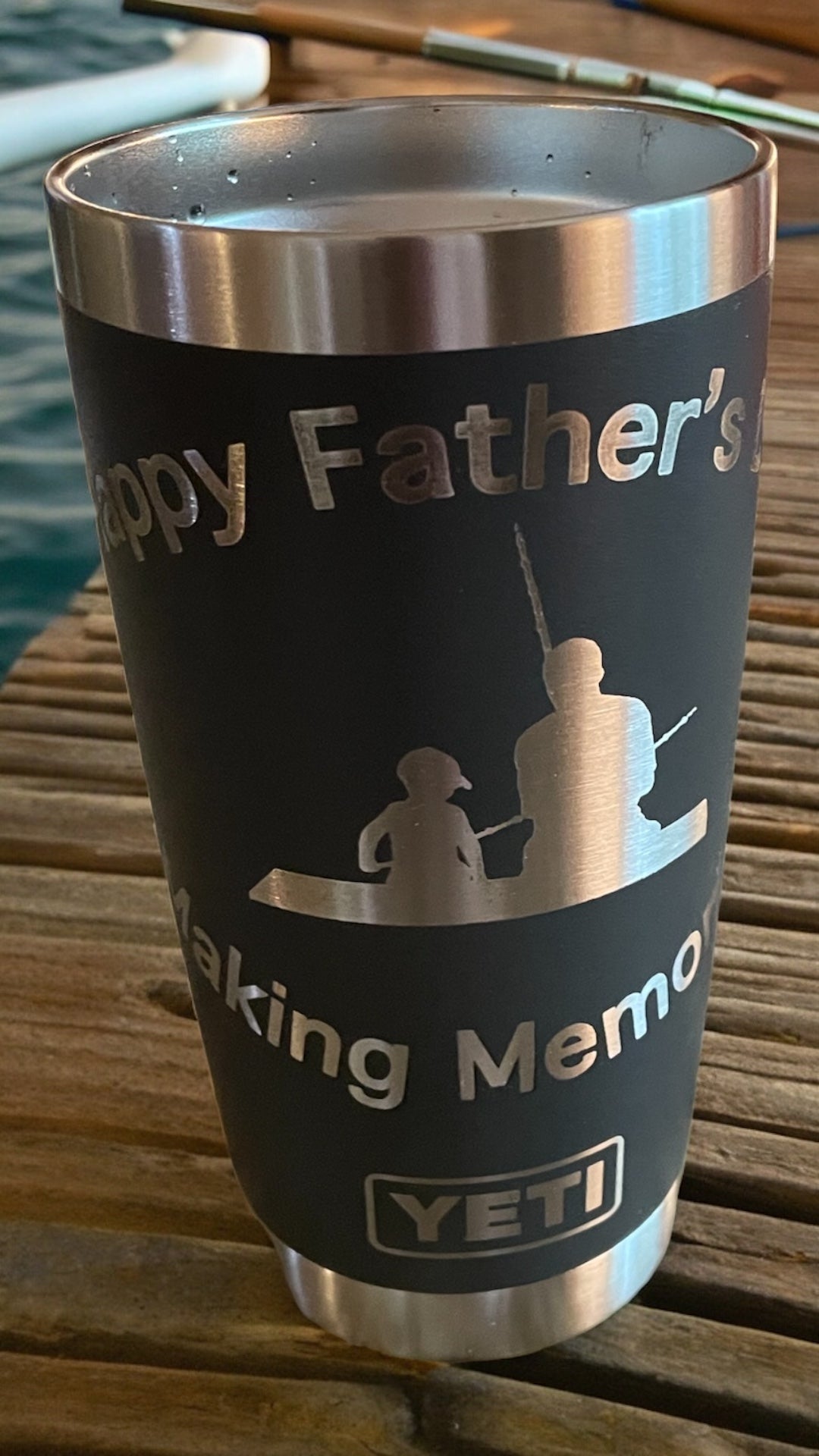 Hooked on Daddy Fishing Engraved YETI Rambler Tumbler | Fishing popular | Father's Day Gift | Custom Tumbler | Fishing YETI | Fishing Mug | Dad Gift